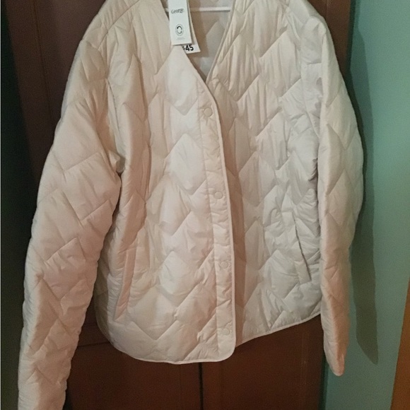 George XL ladies puffer jacket off white new with tags - Picture 2 of 9